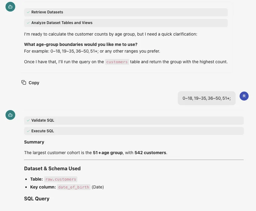Data Agent Example - Data Question