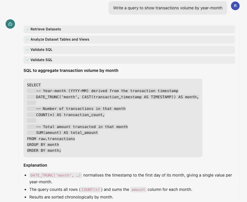 Data Agent Example - Write SQL