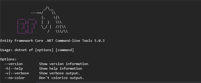 The Entity Framework tools version '3.1.7' is older than that of the runtime '5.0.3'.