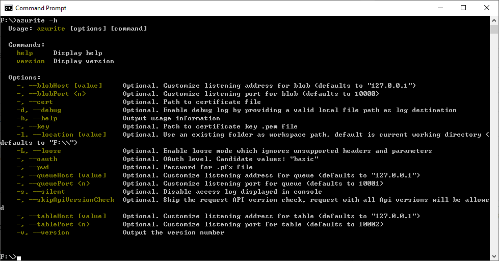 Use Azurite (Microsoft Azure Storage Emulator) for Development and Testing